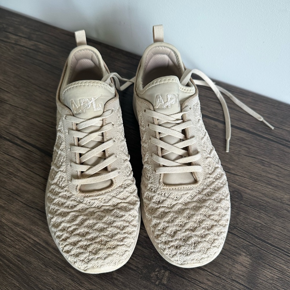 APL Beige Textured Sneakers